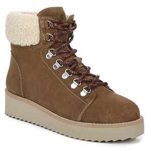 Sam Edelman Brown Franc Leather Faux Fur Ankle Boot Size 7.5M